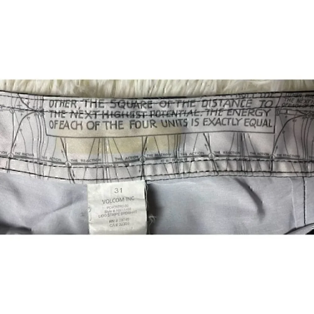 Men’s Gray & Orange Volcom Swim Shorts Size 31